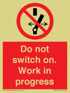 Do not switch on. Work in progress